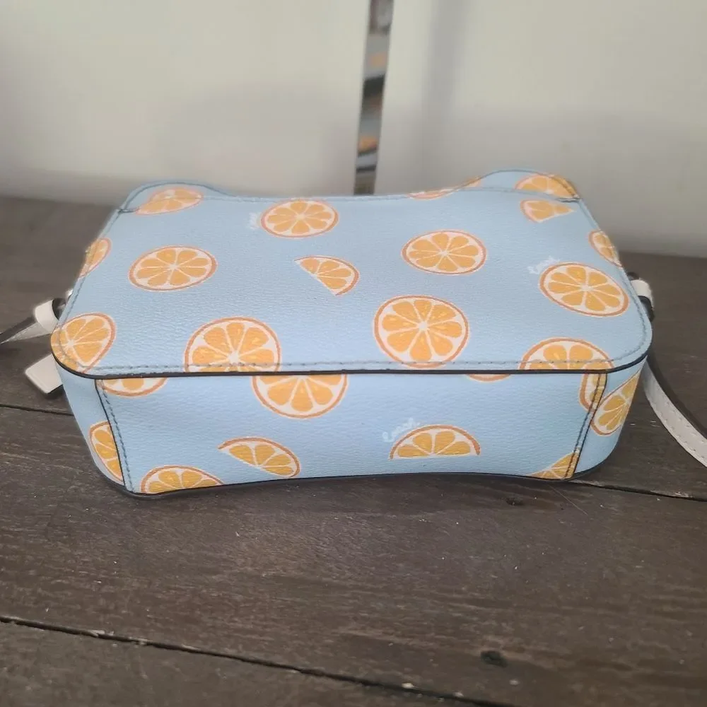 Coach Camera Bag with Orange Slice Print Crossbody C2166 - Picture 6 of 9